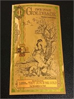 one Utah goldback foil gold 24k see below