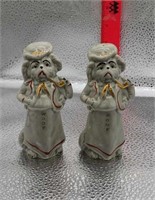Vintage Ceramic Dog Salt and Pepper Shakers