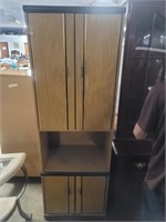 Oak Wood 4 Door Media Cabinet