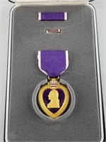 US military purple heart ribbon, medal and civilia