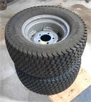 2 - 23 x 10.5 - 12 Lawnmower Tires on 5 Hole Simpi