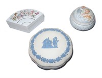 porcelain trinket boxes 1 Wedgewood,Avon,Japan