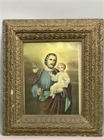 St. Joseph with Child Framed Artwork