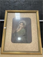 Large Framed Woman’s Portrait Print.