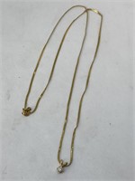 14kt Gold Diamond Necklace Hallmarked Chain