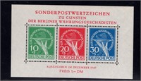 GERMANY BERLIN SOUV SHEET 9NB3a, SCV: $1,200.00