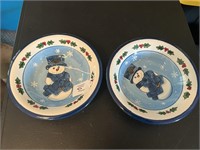 Libbey Snowman Bowls