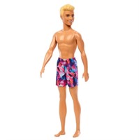 WF2193  Barbie Beach Ken Doll, Purple Swimsuit