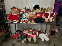 Huge lot of Vintage Stuffed Animals Christmas