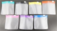 7 Colored Ziplock Bags - Reusable, Medication,