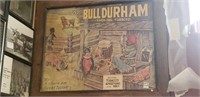 Barnwood framed Bull Durham advertising poster.