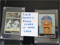 FISK AND GONZALES PROMO CARDS IN HARD CASES