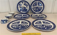 Lot of 6 Soho pottery plates and 3 bowls made in