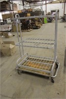 Metal Cart On Casters W/Drain, Approx