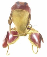 1920’s Mckinnon Gold Smith Leather Football Helmet