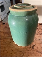 Glazed crock jar with Crock lid