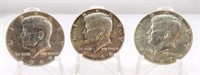 40% Sliver Half Dollars 1965, 66, 67 3 Coin Lot