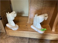 2PC ONYX LARGE HORSE BOOKENDS