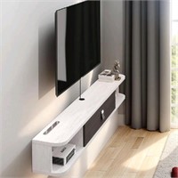 Pmnianhua Floating TV Console,55'' Wall-Mounted Me
