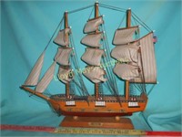 USS Constitution Vintage Wood Ship Model
