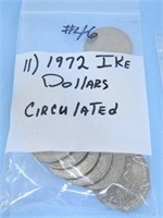 (11) 1972 Ike Dollars Circulated