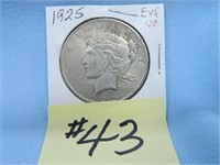 1925 Peace Silver Dollar Exf-40