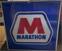 VTG 60x58 Marathon Gasoline Sign Good Condition