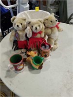 Bears, mugs and basket