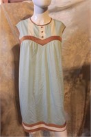 VINTAGE BLUE/TAUPE NIGHTIE JC PENNEY