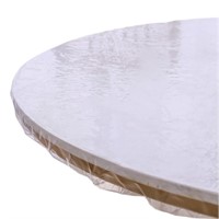 Clear Round Vinyl Fitted Tablecloth Waterproof Oil