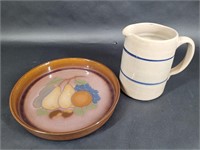 Denby Stoneware Platter & Pottery Made Pitcher