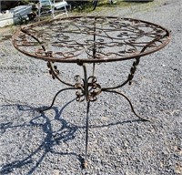 Vintage Ornamental Iron Round Table