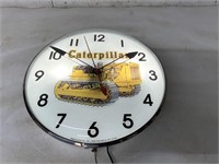 CATERPILLAR GLASS FRONT  CLOCK