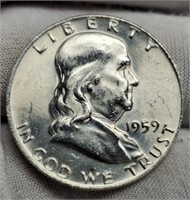 1959-D Franklin Half Dollar MS67 FBL