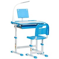 Adjustable KIds Desk & Chair With LED Lamp