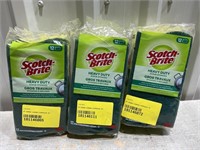 3 Packs Scotch Brite Heavy Duty Scrub Sponges