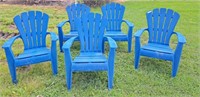 5 adult patio chairs