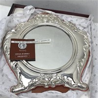 Solid Silver Framed Mirror 12x11in