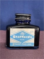 Stafford’s Blue ink bottle w/ ink