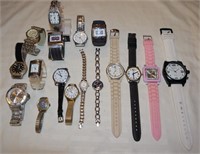 17 Assorted Watches from Timex, Geneva, Carriage,