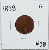 1878  Indian Head Cent   G