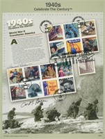 USPS Celebrate The Century 1940s Sheet of Fifteen
