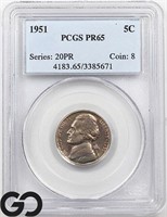 1951 Jefferson Nickel PROOF, PCGS PR65 Guide: 46