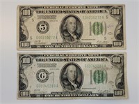 2 - 1928 $100 Federal Reserve Notes