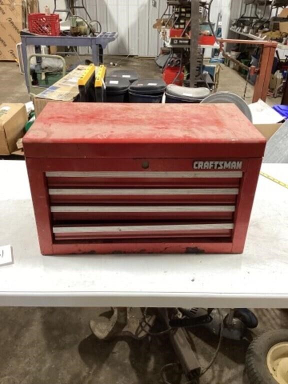 Craftsman tool box with Miscellaneous supplies