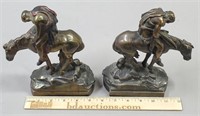 Pair Bronze Clad Bookends