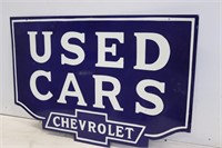 ANTIQUE PORCELAIN 30" CHEVROLET CAR SIGN