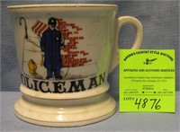 Vintage shaving mug titled Policeman