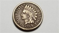 1863 Indian Head Cent Penny