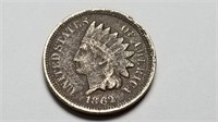 1862 Indian Head Cent Penny